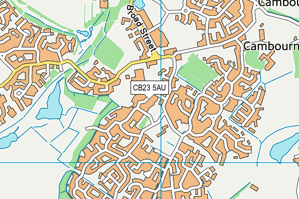 CB23 5AU map - OS VectorMap District (Ordnance Survey)