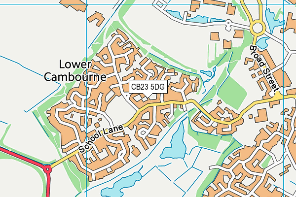 CB23 5DG map - OS VectorMap District (Ordnance Survey)