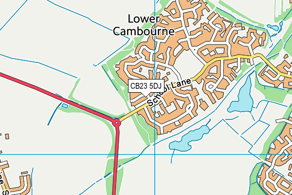 CB23 5DJ map - OS VectorMap District (Ordnance Survey)