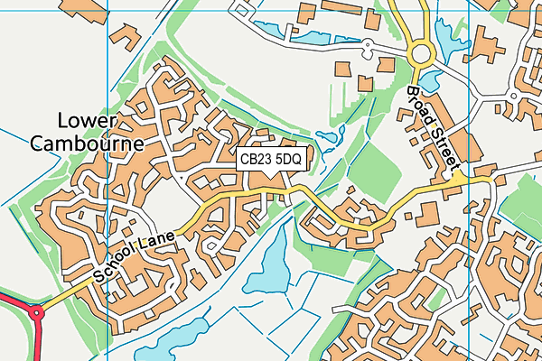 CB23 5DQ map - OS VectorMap District (Ordnance Survey)