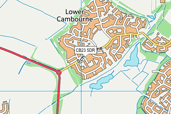 CB23 5DR map - OS VectorMap District (Ordnance Survey)