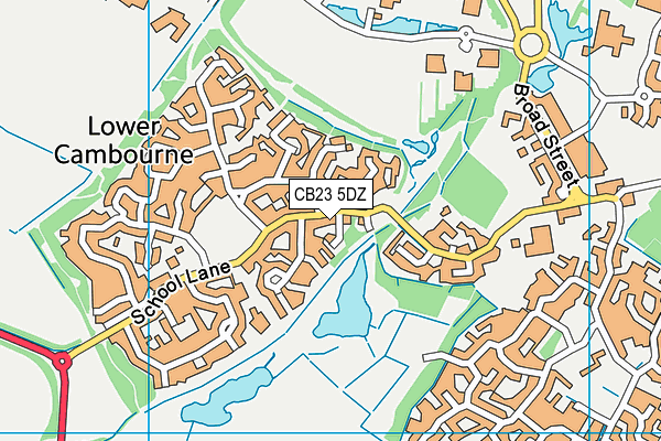 CB23 5DZ map - OS VectorMap District (Ordnance Survey)