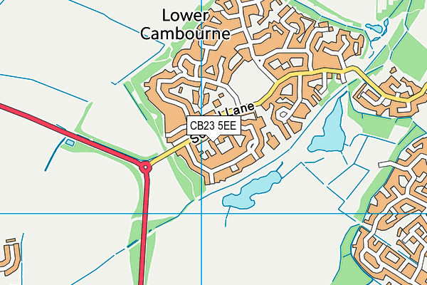 CB23 5EE map - OS VectorMap District (Ordnance Survey)