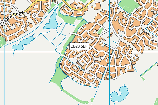 CB23 5EF map - OS VectorMap District (Ordnance Survey)