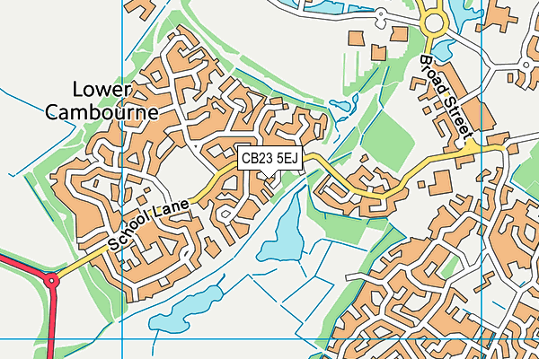 CB23 5EJ map - OS VectorMap District (Ordnance Survey)