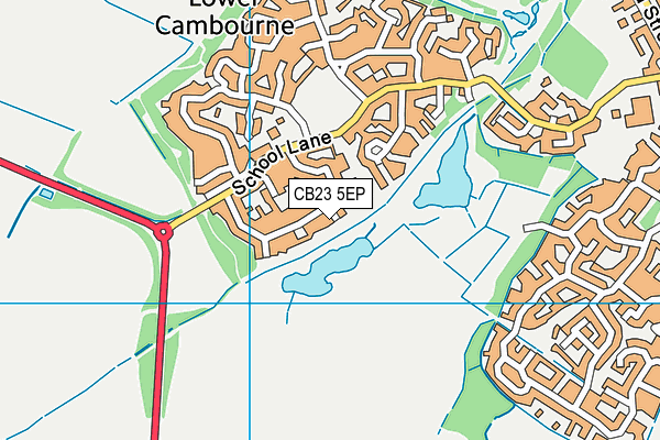 CB23 5EP map - OS VectorMap District (Ordnance Survey)