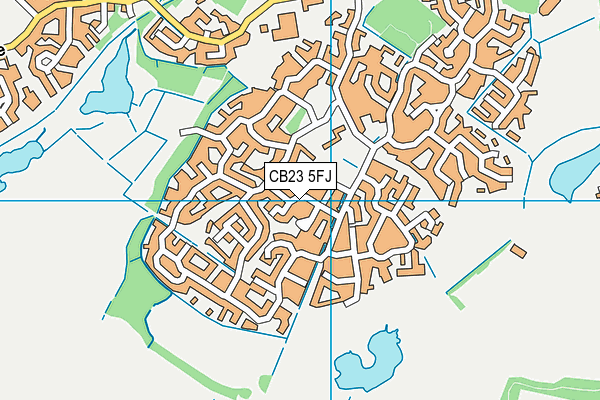 CB23 5FJ map - OS VectorMap District (Ordnance Survey)