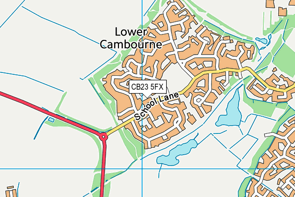CB23 5FX map - OS VectorMap District (Ordnance Survey)