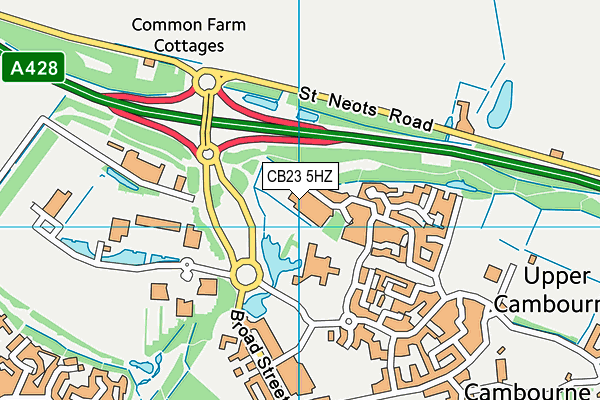 CB23 5HZ map - OS VectorMap District (Ordnance Survey)