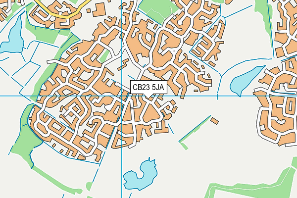 CB23 5JA map - OS VectorMap District (Ordnance Survey)
