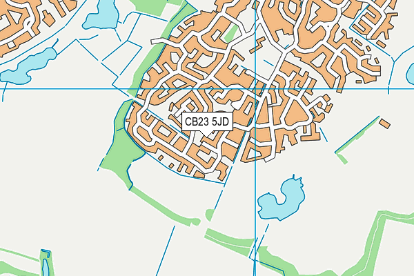 CB23 5JD map - OS VectorMap District (Ordnance Survey)