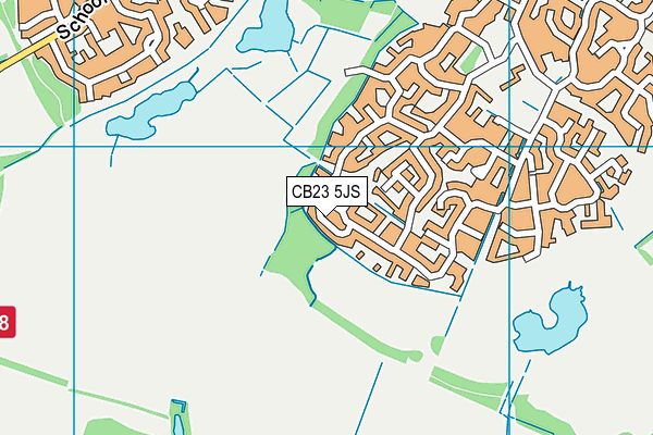 CB23 5JS map - OS VectorMap District (Ordnance Survey)