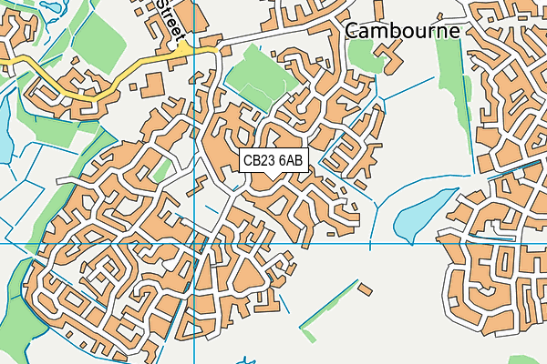 CB23 6AB map - OS VectorMap District (Ordnance Survey)