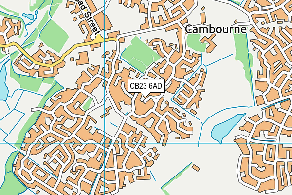 CB23 6AD map - OS VectorMap District (Ordnance Survey)