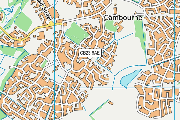CB23 6AE map - OS VectorMap District (Ordnance Survey)