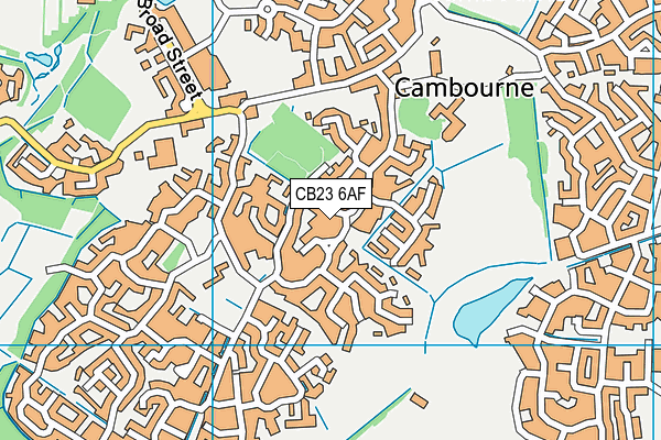 CB23 6AF map - OS VectorMap District (Ordnance Survey)