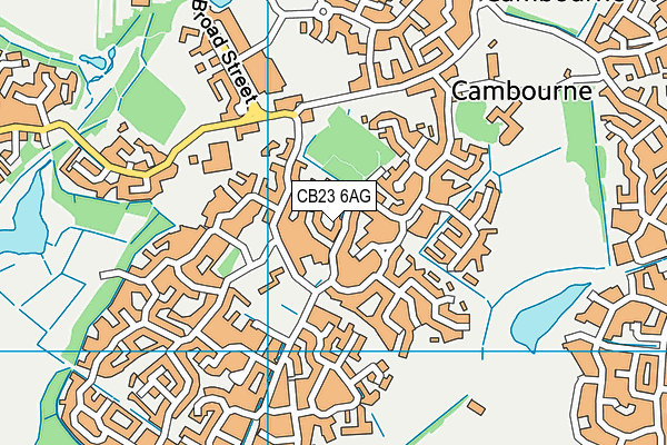 CB23 6AG map - OS VectorMap District (Ordnance Survey)