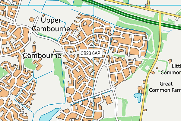 CB23 6AP map - OS VectorMap District (Ordnance Survey)