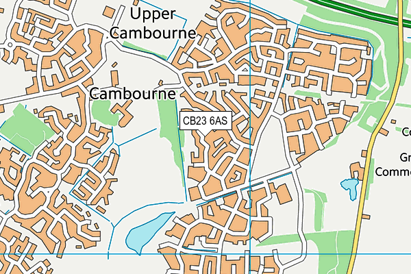 CB23 6AS map - OS VectorMap District (Ordnance Survey)