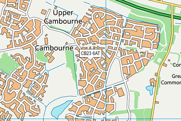 CB23 6AT map - OS VectorMap District (Ordnance Survey)
