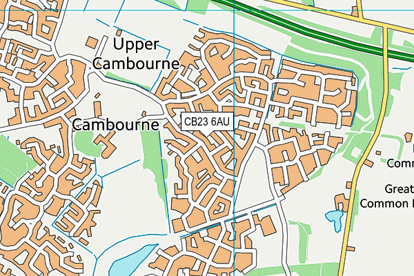 CB23 6AU map - OS VectorMap District (Ordnance Survey)