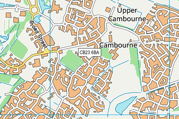 CB23 6BA map - OS VectorMap District (Ordnance Survey)