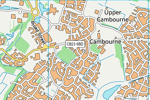 CB23 6BD map - OS VectorMap District (Ordnance Survey)