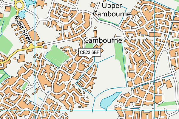CB23 6BF map - OS VectorMap District (Ordnance Survey)