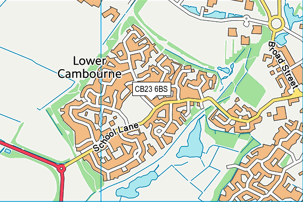 CB23 6BS map - OS VectorMap District (Ordnance Survey)