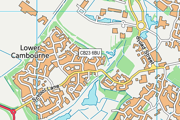 CB23 6BU map - OS VectorMap District (Ordnance Survey)