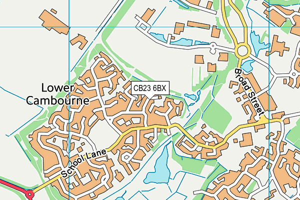 CB23 6BX map - OS VectorMap District (Ordnance Survey)