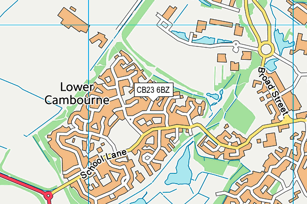 CB23 6BZ map - OS VectorMap District (Ordnance Survey)