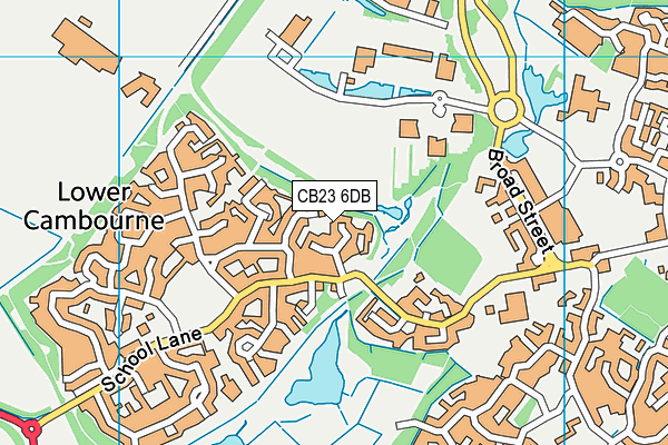 CB23 6DB map - OS VectorMap District (Ordnance Survey)