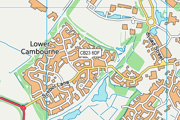 CB23 6DF map - OS VectorMap District (Ordnance Survey)