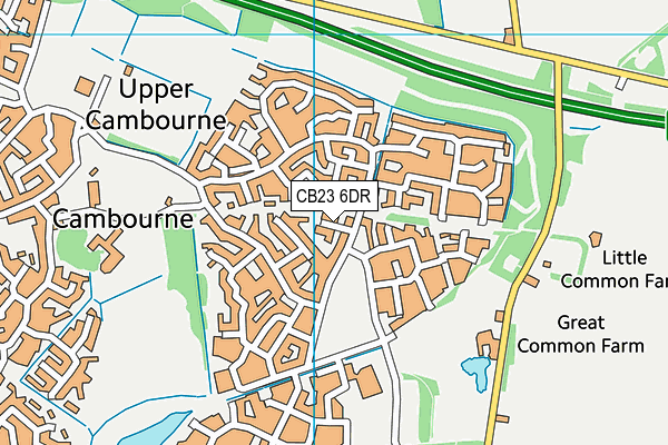 CB23 6DR map - OS VectorMap District (Ordnance Survey)