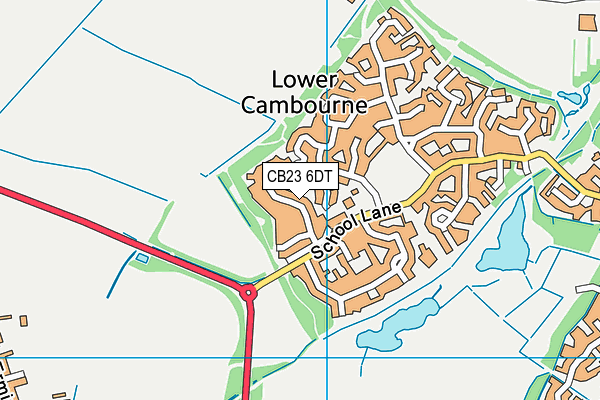 CB23 6DT map - OS VectorMap District (Ordnance Survey)