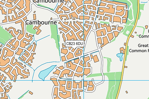 CB23 6DU map - OS VectorMap District (Ordnance Survey)