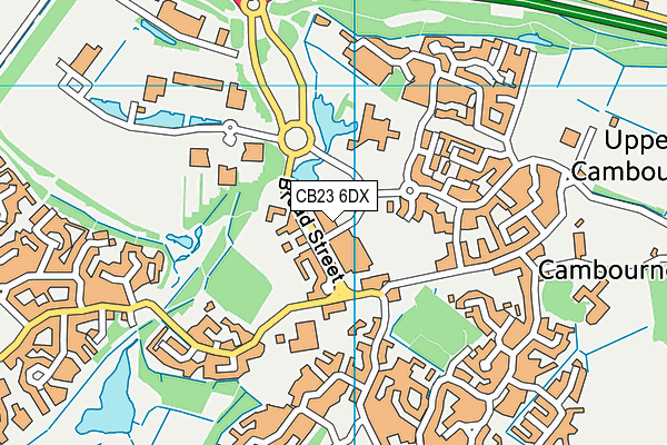 CB23 6DX map - OS VectorMap District (Ordnance Survey)