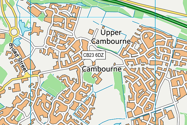 Jeavons Wood Primary School map (CB23 6DZ) - OS VectorMap District (Ordnance Survey)