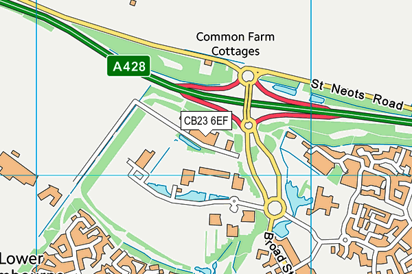 CB23 6EF map - OS VectorMap District (Ordnance Survey)