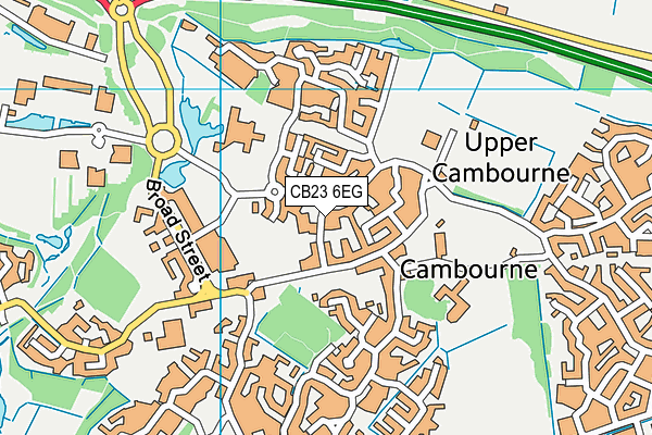 CB23 6EG map - OS VectorMap District (Ordnance Survey)