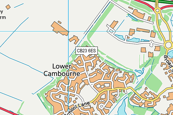 CB23 6ES map - OS VectorMap District (Ordnance Survey)