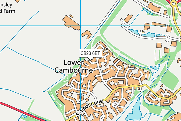 CB23 6ET map - OS VectorMap District (Ordnance Survey)