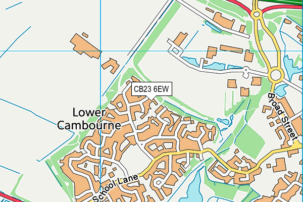 CB23 6EW map - OS VectorMap District (Ordnance Survey)
