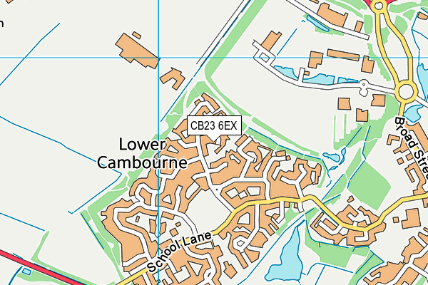 CB23 6EX map - OS VectorMap District (Ordnance Survey)