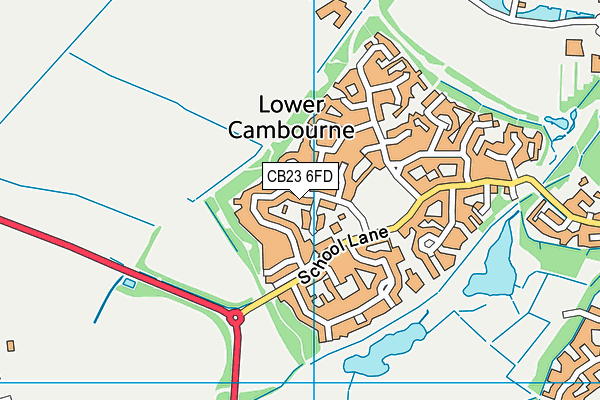 CB23 6FD map - OS VectorMap District (Ordnance Survey)