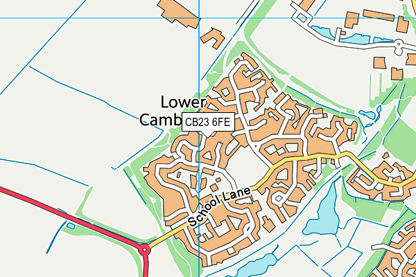 CB23 6FE map - OS VectorMap District (Ordnance Survey)
