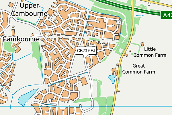 CB23 6FJ map - OS VectorMap District (Ordnance Survey)