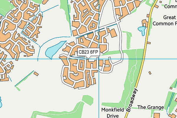 CB23 6FP map - OS VectorMap District (Ordnance Survey)