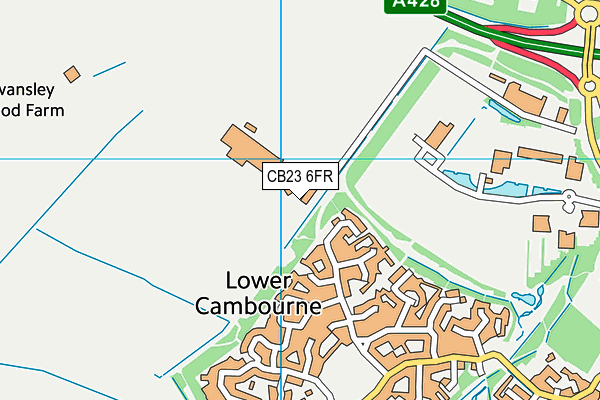 Cambourne Village College map (CB23 6FR) - OS VectorMap District (Ordnance Survey)